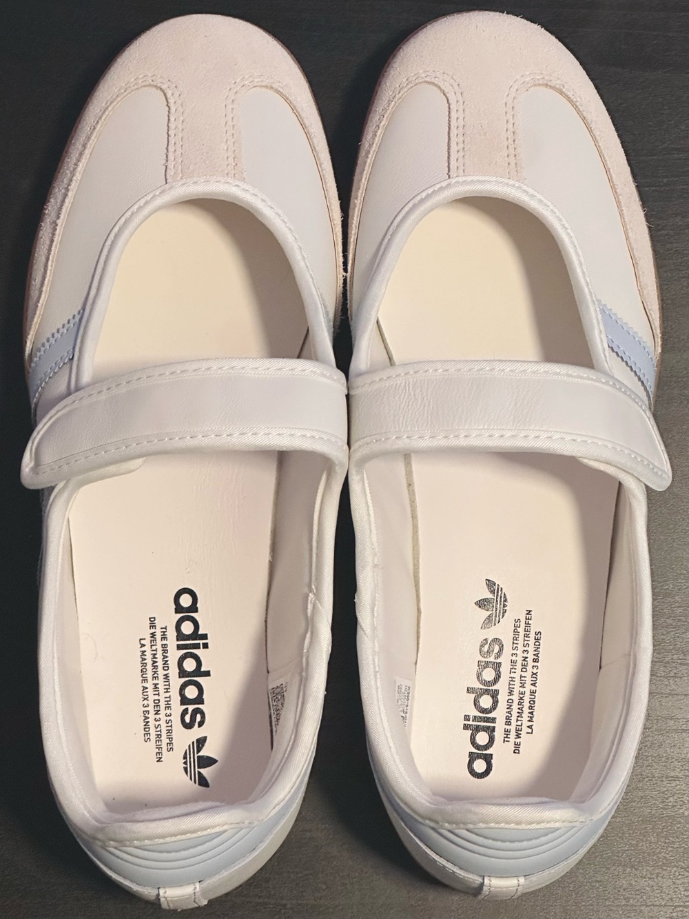 Adidas Samba Jane White Blue - Size 11